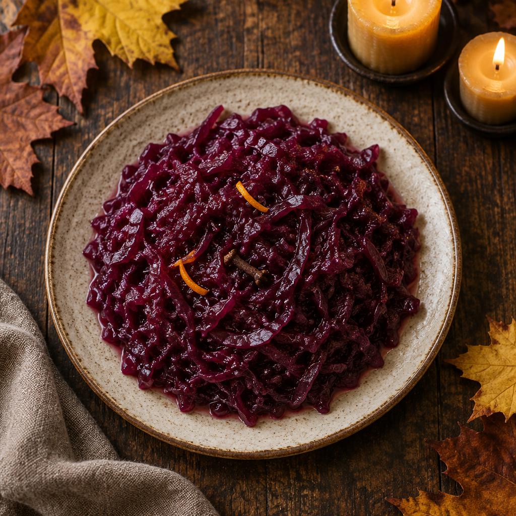 Červené zelí s pomerančem